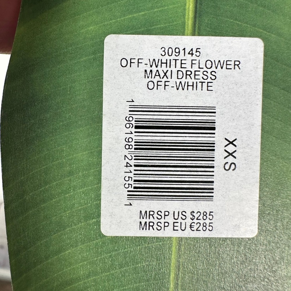 FARM Rio Off-White Flower Maxi Dress Cutout Tiered 309145 XXS New - Picture 5 of 15